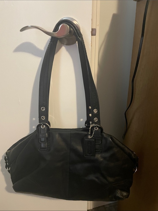 Coach Handbags - Coach Black Leather Shoulder Bag